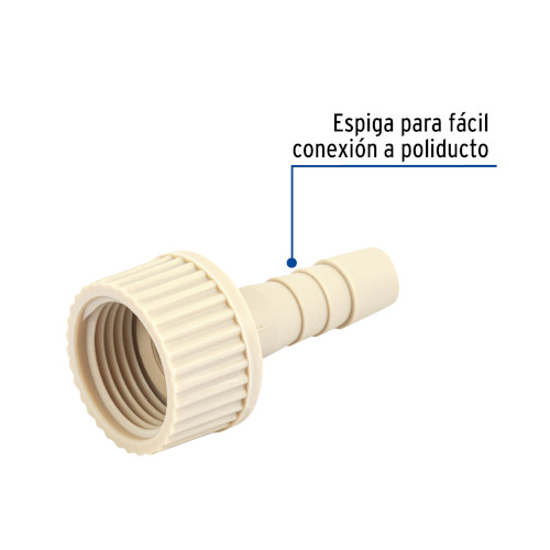 ADAPTADOR HEMBRA 3/4"X3/8" MOVIBLE INSERCION POLI.
