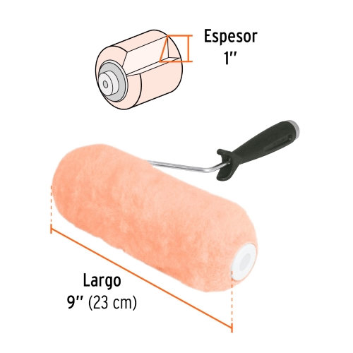 RODILLO P/PINTAR FELPA 9X1" GRUESA TRUPE