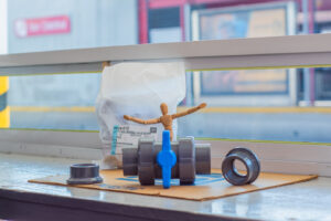 VALV. DOBLE TCA.11/4" EPDM PVC CED-80