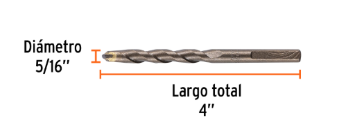 BROCA PARA CONCRETO 5/16 x 4"