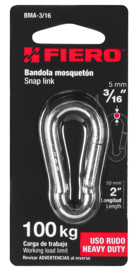 BANDOLA MOSQUETON 3/16"