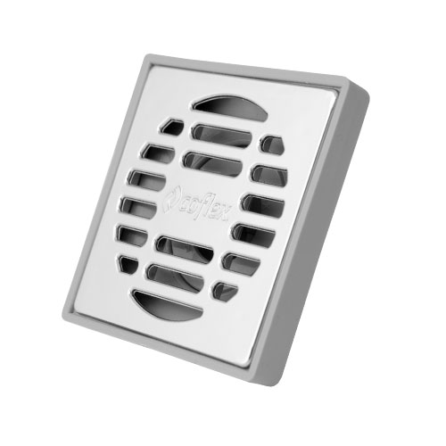 COLADERA CUADRADA C/REJILLA CROM.ABS,COFLEX