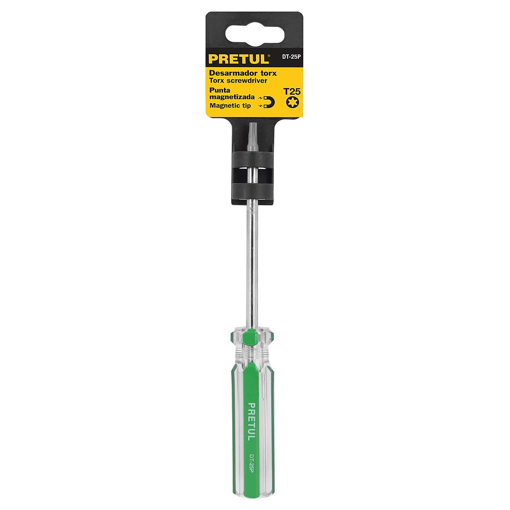 DESARMADOR PUNTA TORX T 25 MANGO DE PVC, PRETUL